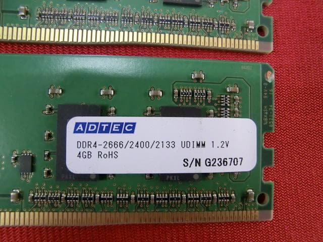 212：ADTEC DDR4-2666/2133 4GB～ 12枚　ジャンク