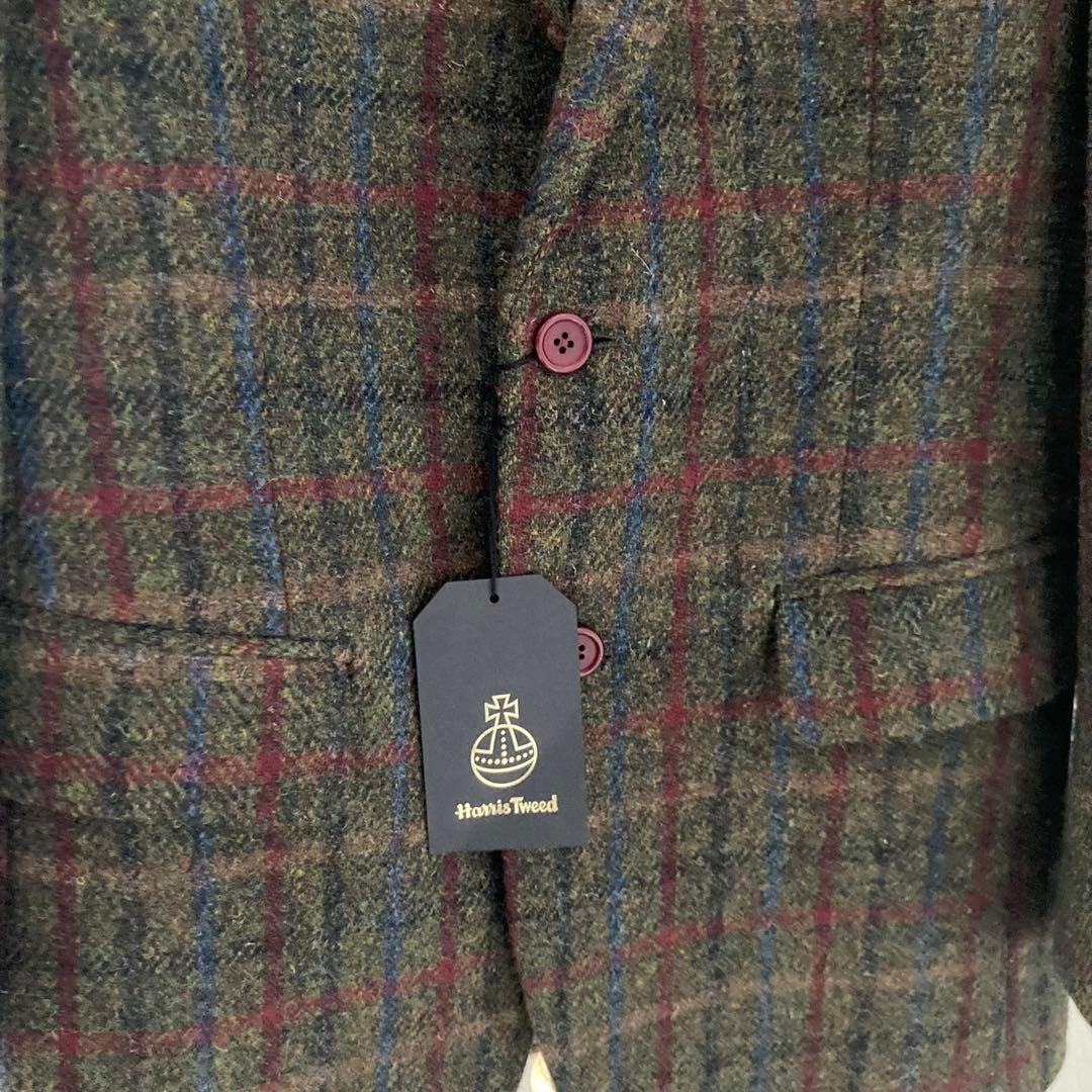 ※再値下げHARRIS TWEED ハリスツイード ウールチェックジャケット