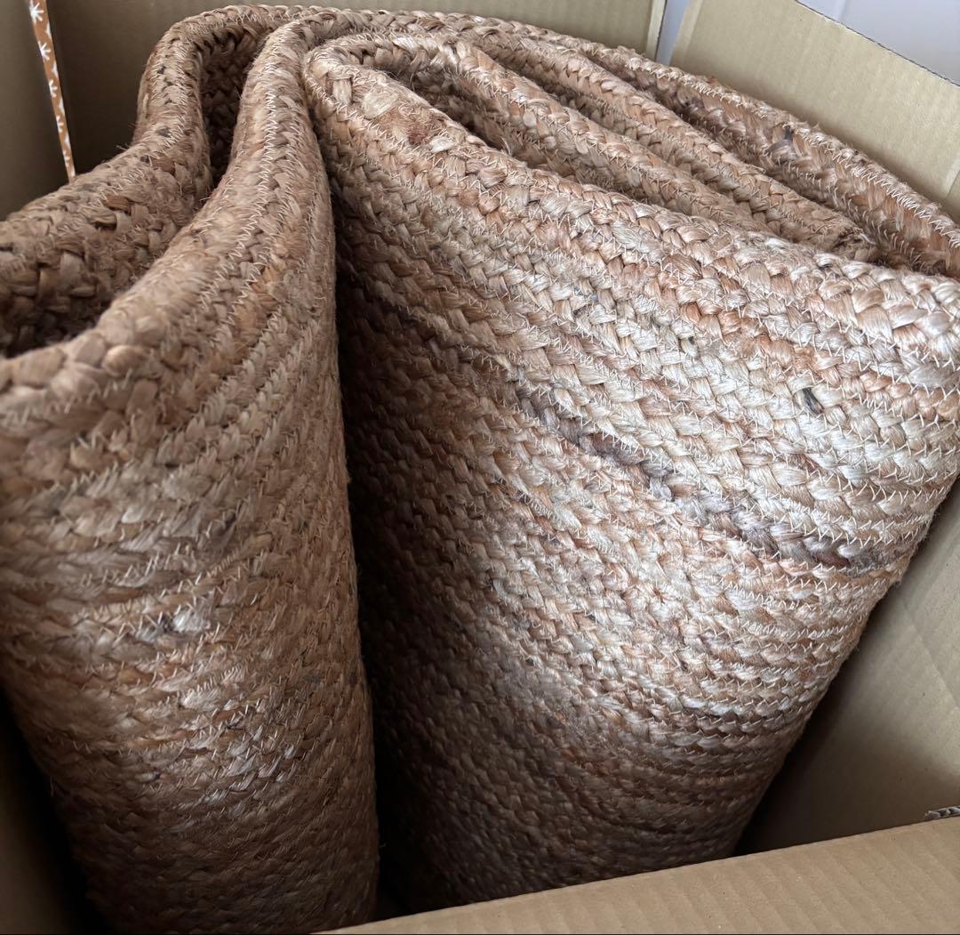 ラグ 長方形　ジュートラグ 約200cm×250cm ラグマット カーペット 麻