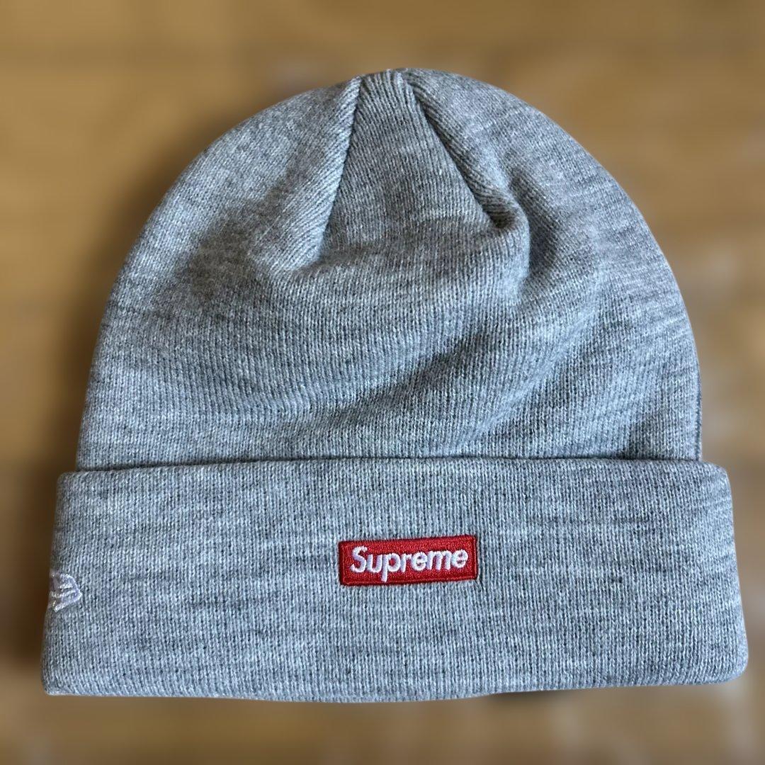 Supreme ニット帽 グレー Sロゴ