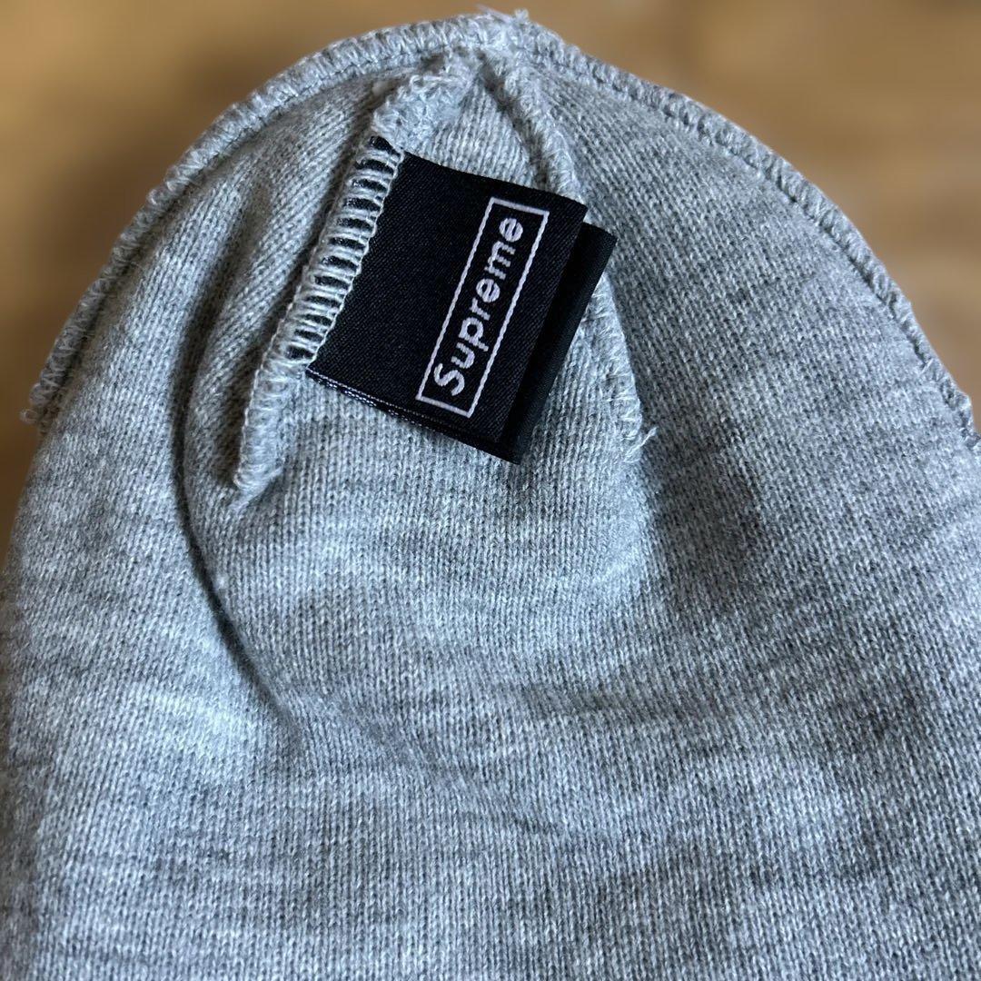 Supreme ニット帽 グレー Sロゴ