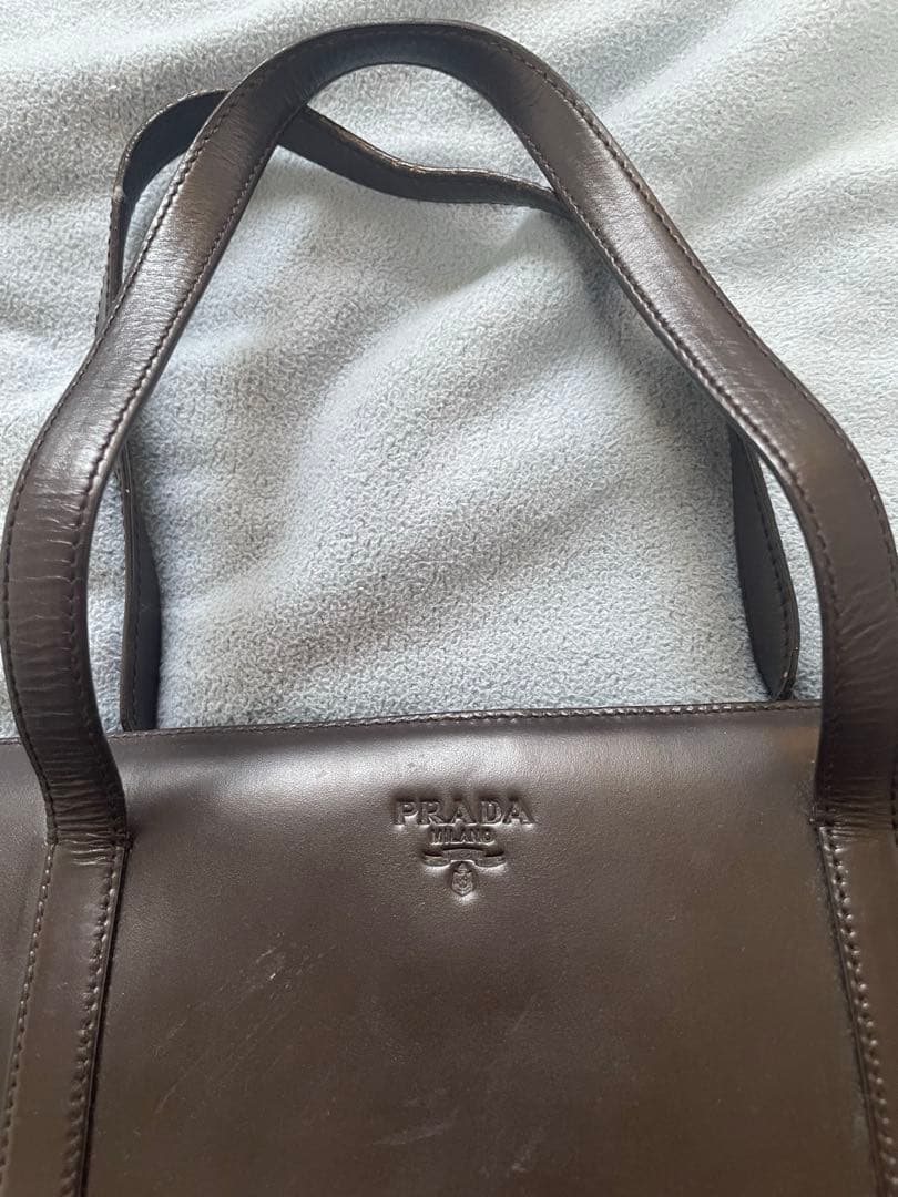 3月限定価格 PRADA レザートートバッグ ブラウン　プラダトート