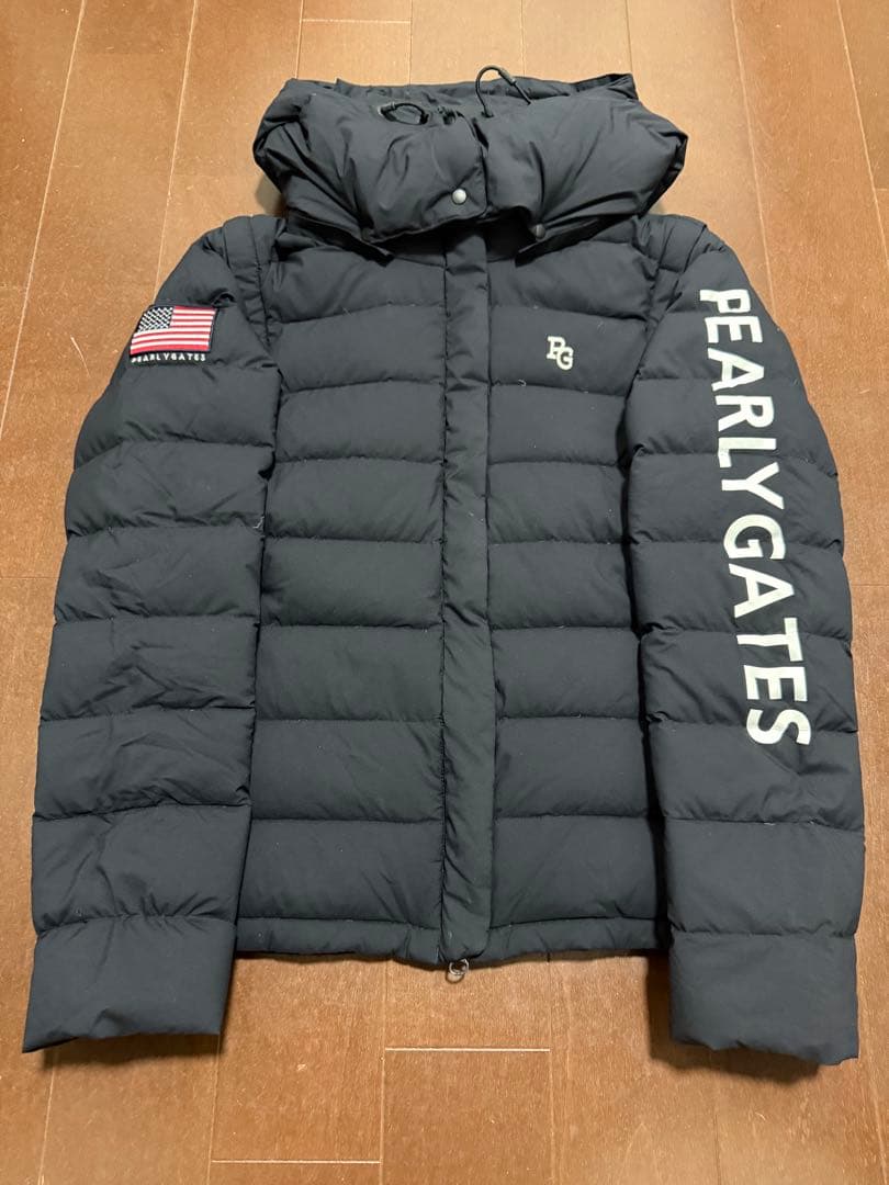 美品 パーリーゲイツ 星条旗シリーズ ツーウェイダウンジャケット