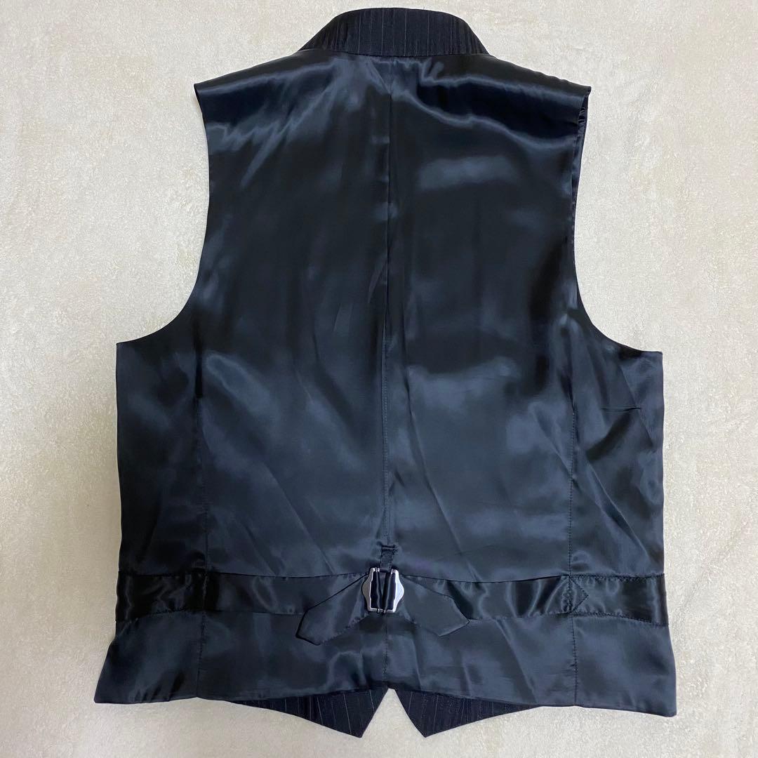 【美品✨】MEN’S TENORAS セットアップ スーツ 3ピース 黒 LL