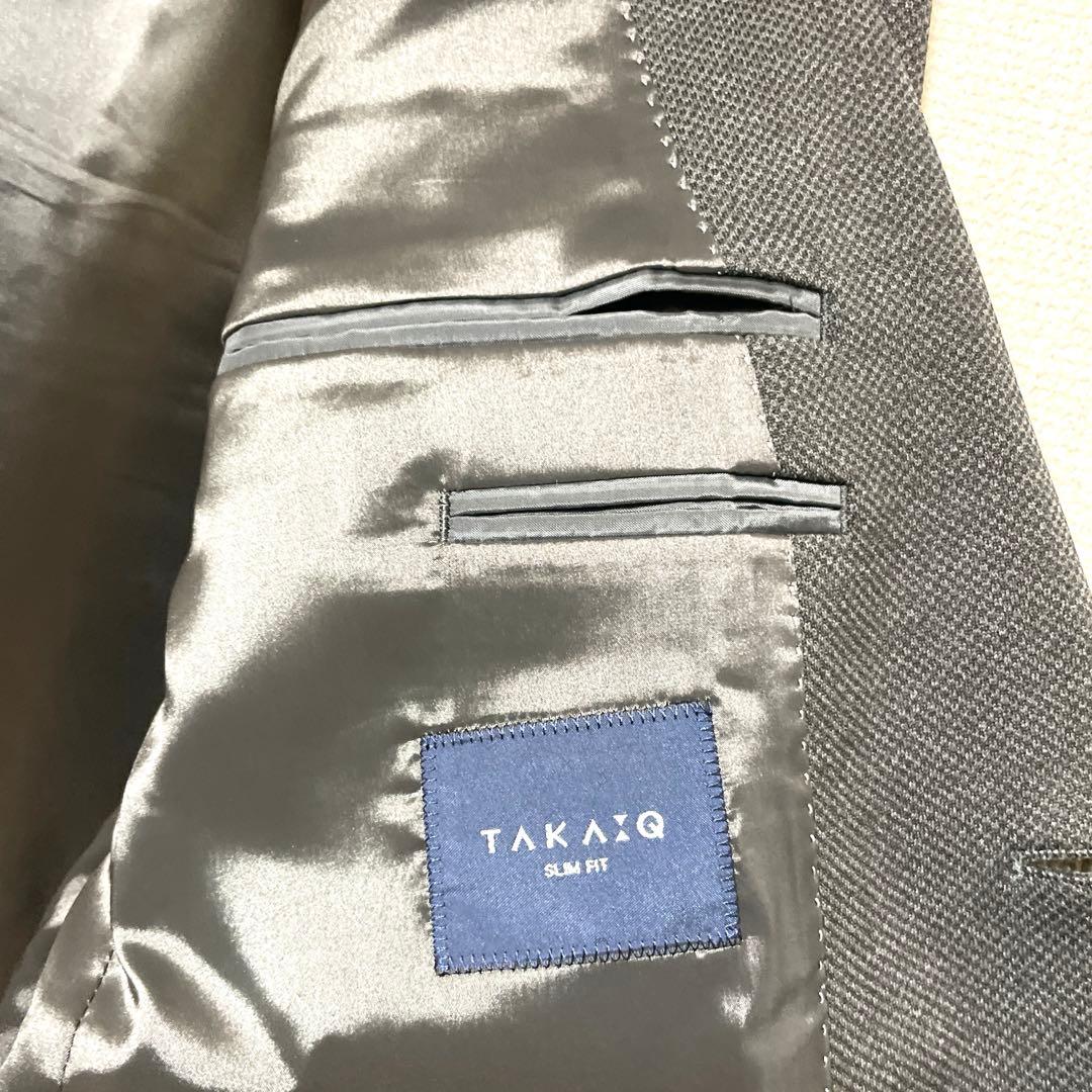 美品‼️TAKAQ スーツ 上下セットアップ AB7 グレー スリムフィット