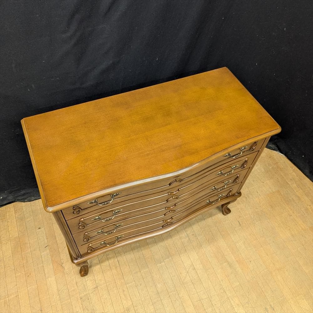 イタリア　ハンドメイド　猫脚　リビングチェスト　ローチェスト　ドロワー　チェスト