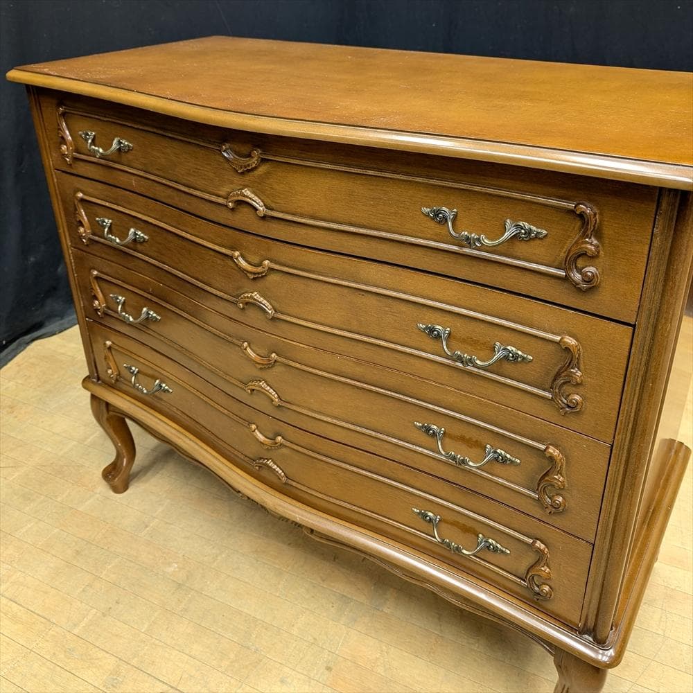 イタリア　ハンドメイド　猫脚　リビングチェスト　ローチェスト　ドロワー　チェスト