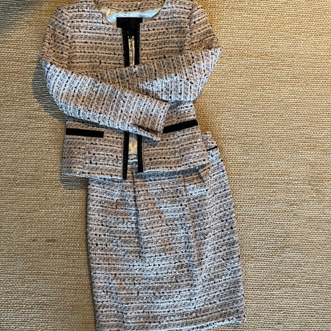 ピンクツイードジャケットスカートセット