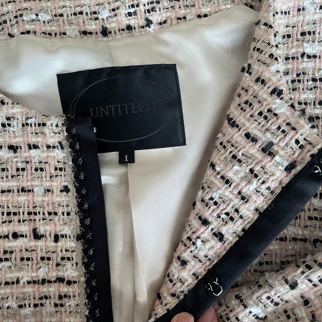 ピンクツイードジャケットスカートセット