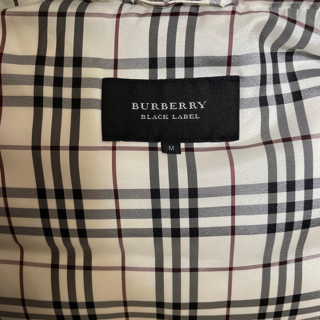 美品 バーバリーブラックレーベル BIGホース刺繍 ノバチェック ダウンベスト
