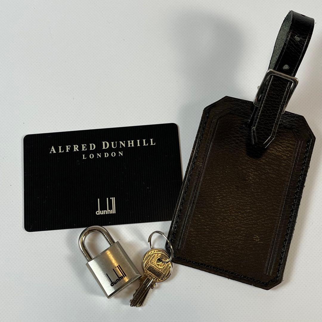 dunhill 2wayボストンバッグ　レザー　PVC チャコールグレー