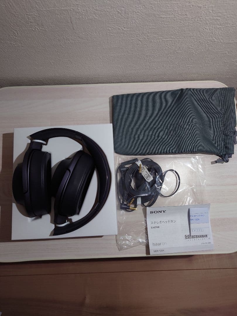 【SONY】hear on MDR-100A チャコールブラック:未使用