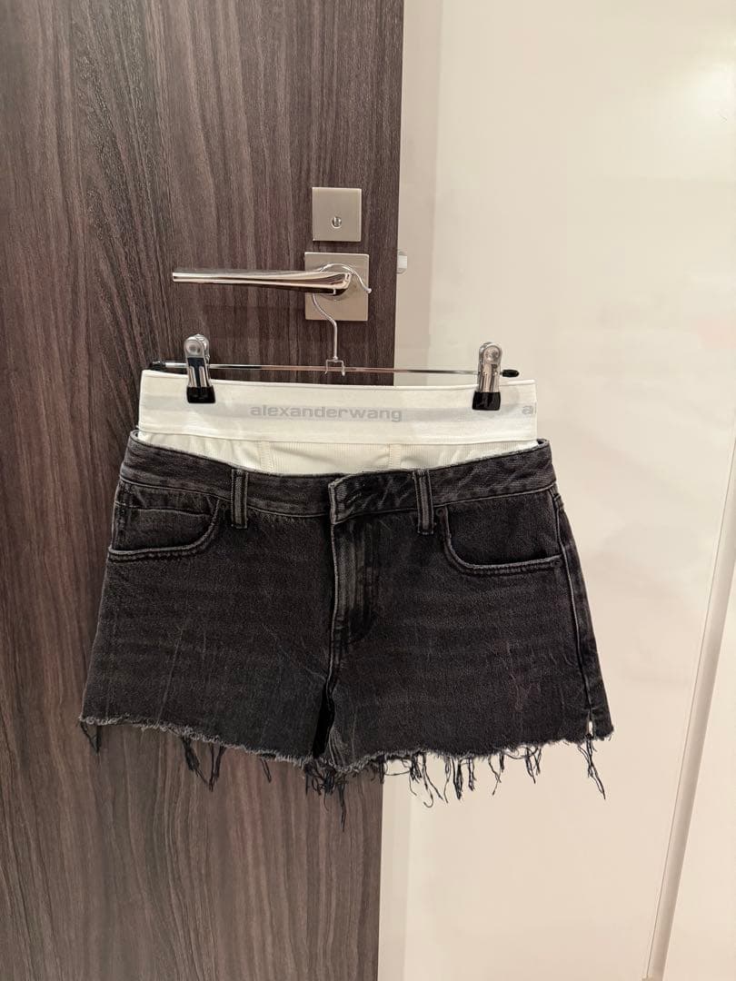 alexanderwang ブラックショートパンツ 25