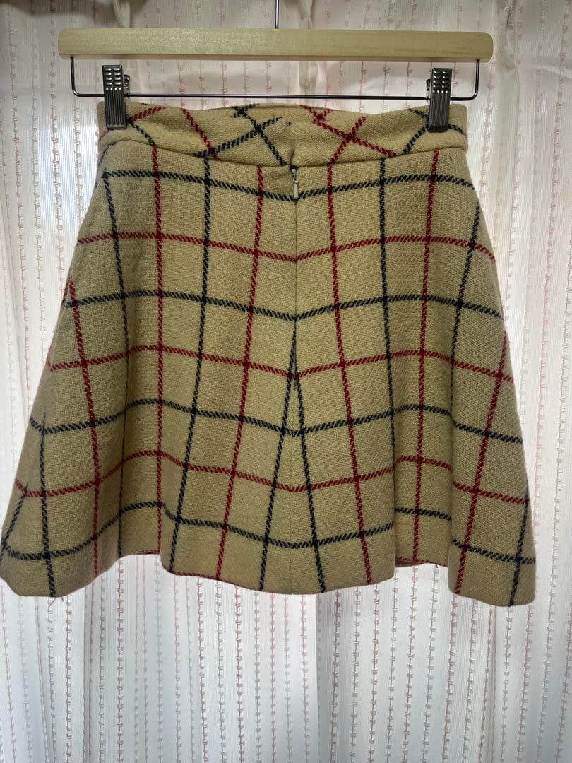 ヴィヴィアンウエストウッド　ハリスツイード チェック柄　台形ミニスカート