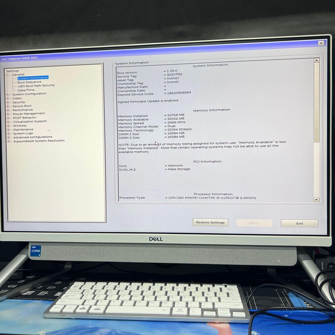 Windowsデスクトップ DELL Inspiron24 5400
