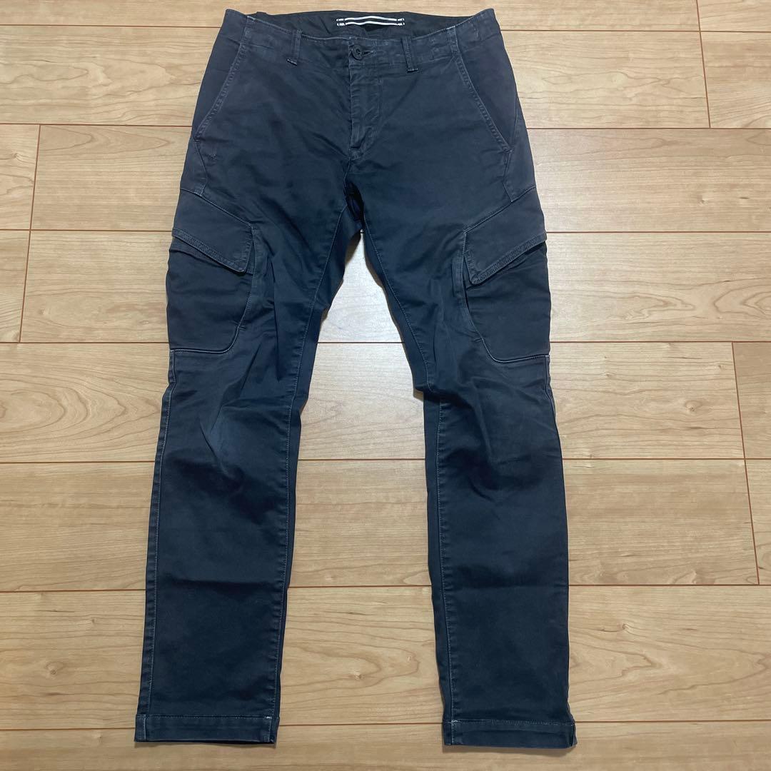 フェード感◎ STONE  ストレッチカーゴパンツ ブラック S