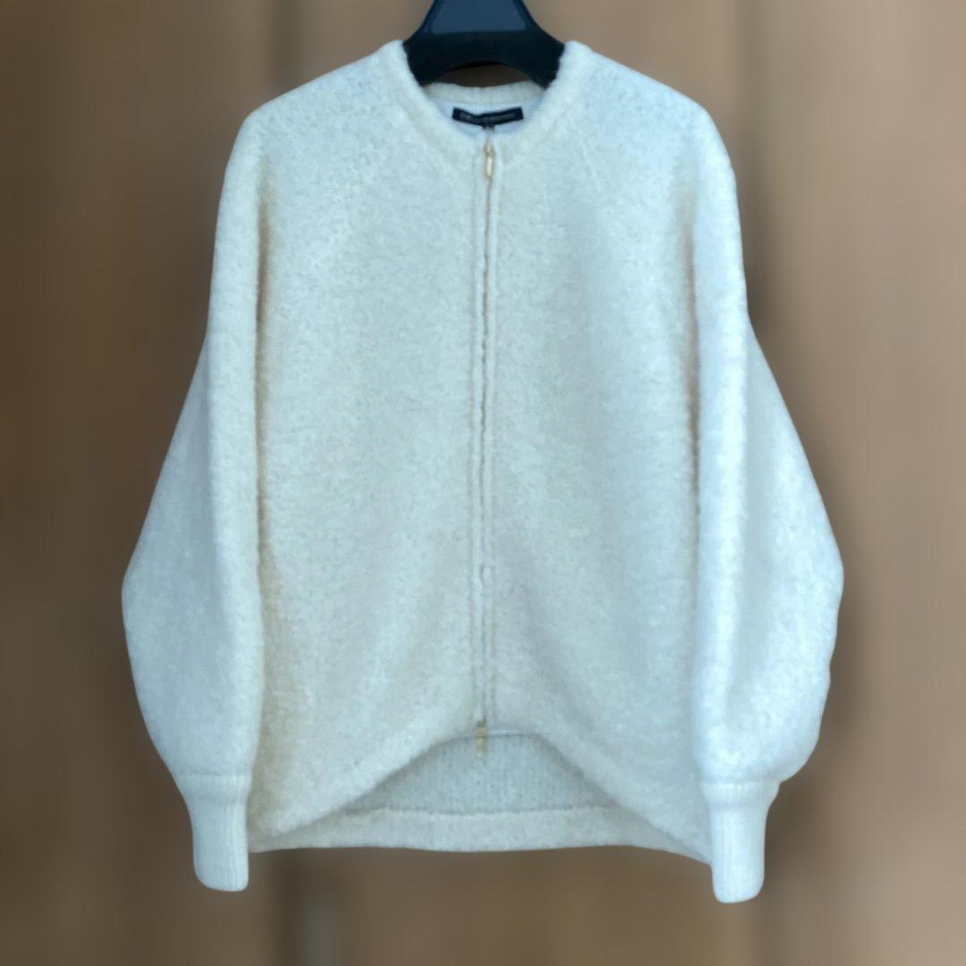 新品タグ付き23区 (洗える)ブークレニット ブルゾン32