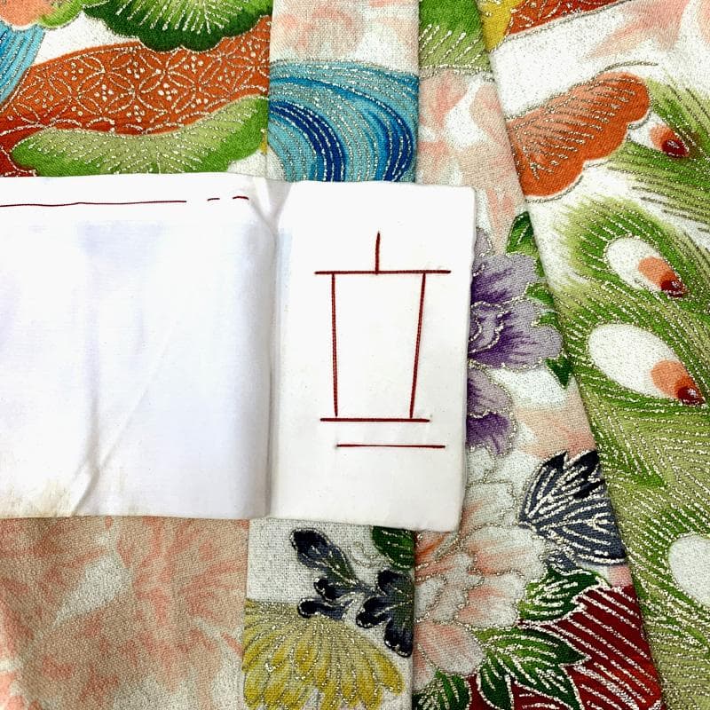 507ax12□お宮参り アンティーク 女児 祝い着 七五三にも 孔雀□状態良好