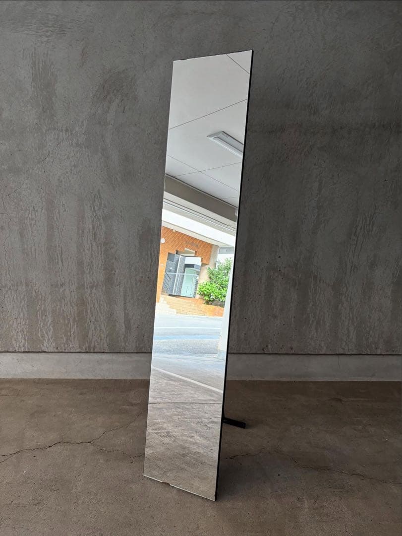 ビンテージ スタンドミラー フレームレス 姿見 全身鏡 スペースエイジ レトロ