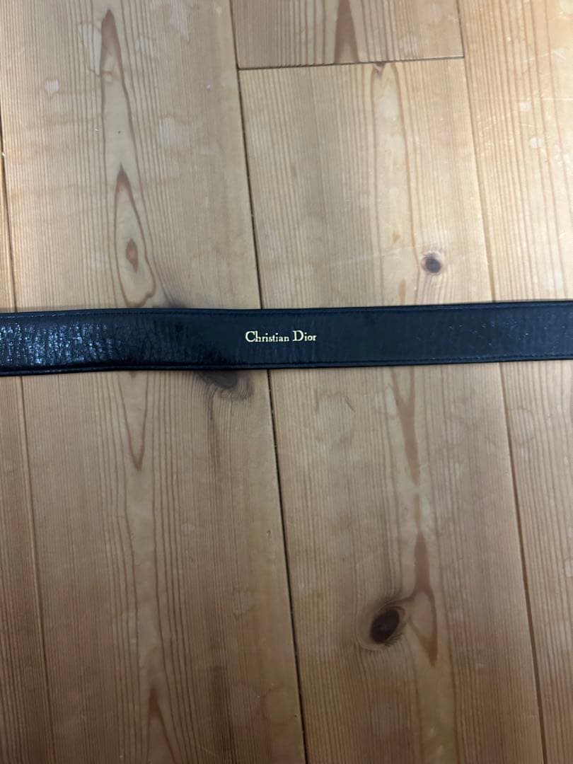 Christian Dior パターン入りレザーベルト