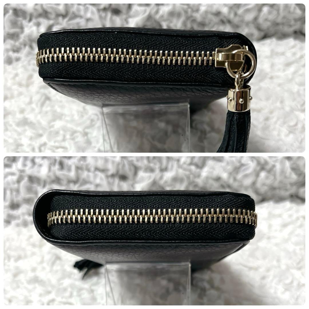 未使用級✨グッチ ソーホー 長財布 ラウンドジップ インターロッキング ブラック