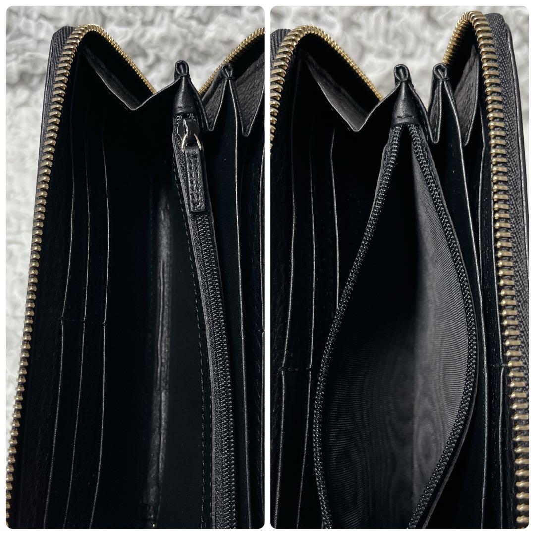 未使用級✨グッチ ソーホー 長財布 ラウンドジップ インターロッキング ブラック