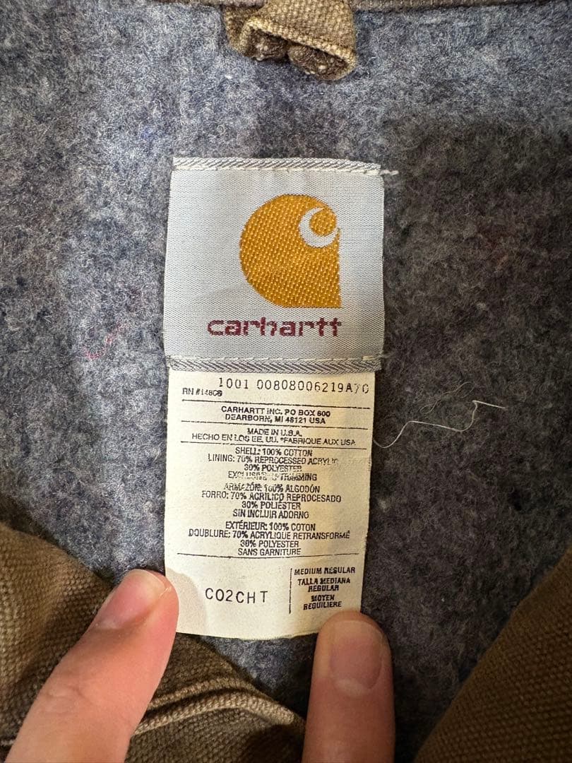 ま*P様 Mサイズ　USA製 Carhartt チョアコート　DKB