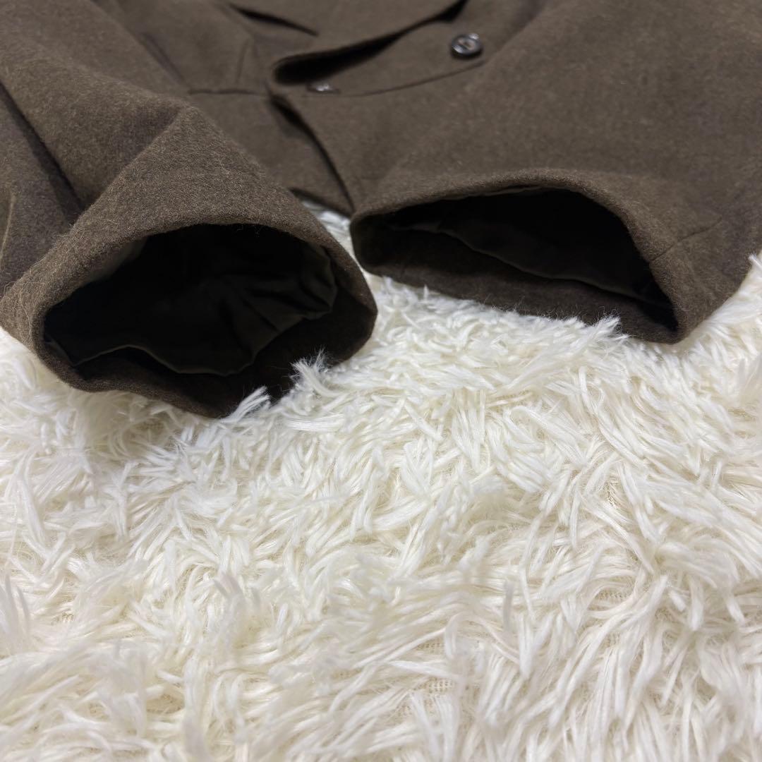 コムデギャルソン　短丈　テーラードジャケット　ダブル　カーキ　M 日本製