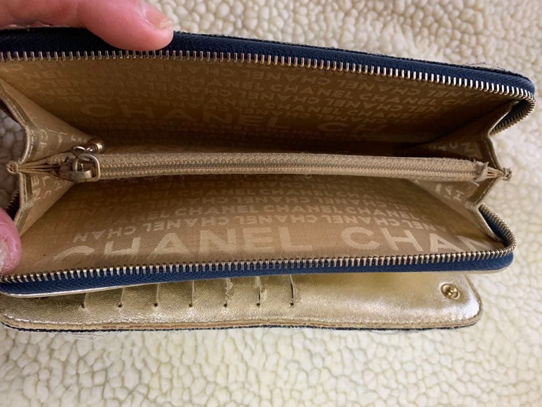 CHANEL デニム長財布