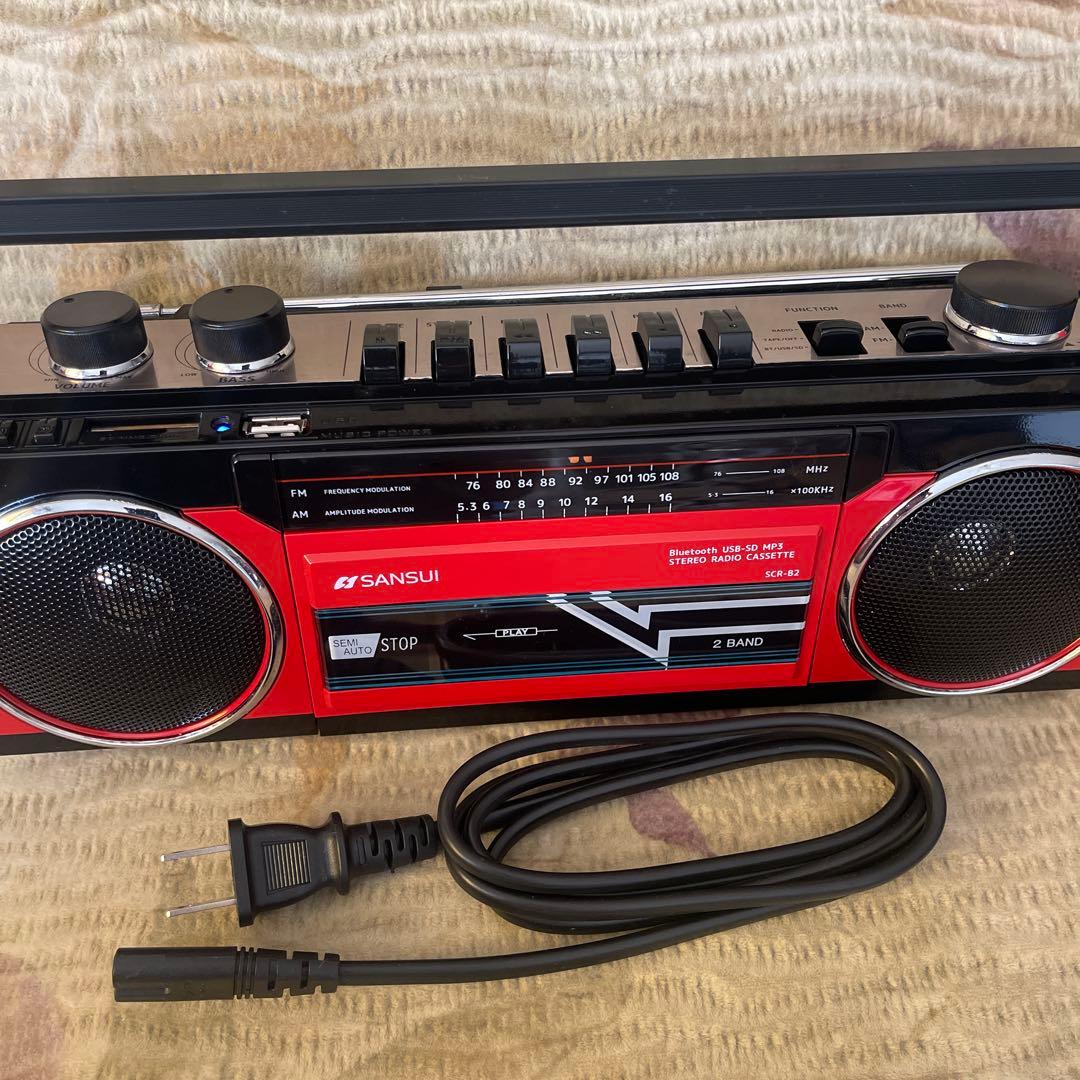 SANSUI Bluetooth 搭載 カセットテープ プレイヤー SCR-B2