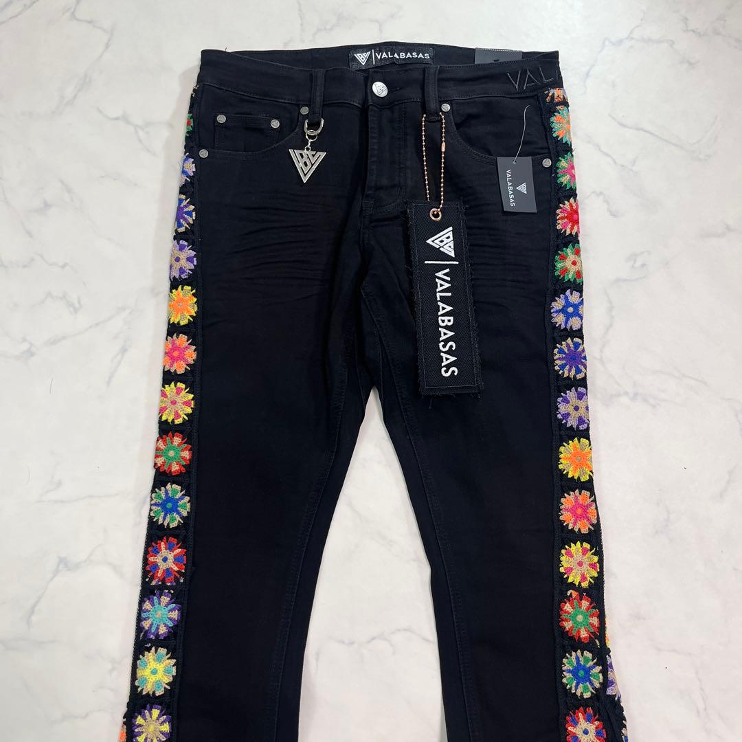 eyden着用 バラバサスvalabasas ブラックスキニーフレアデニム 29