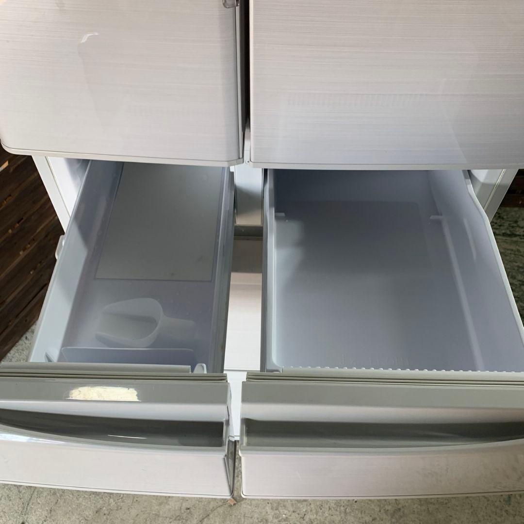 H073\" SHARP 6ドア冷凍冷蔵庫 SJ-PF46C-H 2017年製