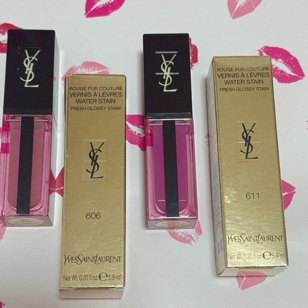 YSL ルージュピュールクチュールヴェルニ ウォーター ステイン 604 609