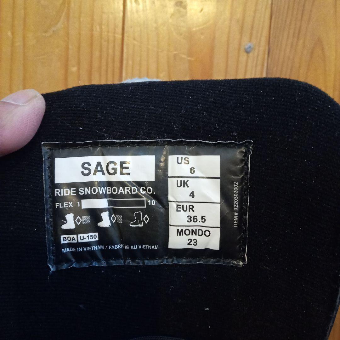 スノーボード　ブーツ　RIDE SAGE 23.0cm
