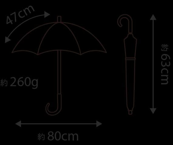 サンバリア100 長傘　Sサイズ　ブルーストライプ