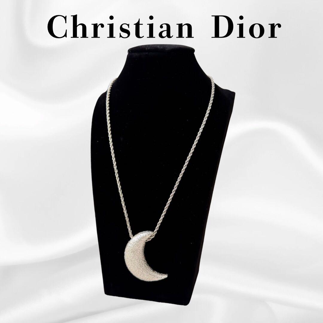 希少 クリスチャンディオール 月モチーフ ネックレス 大ぶり ヴィンテージ