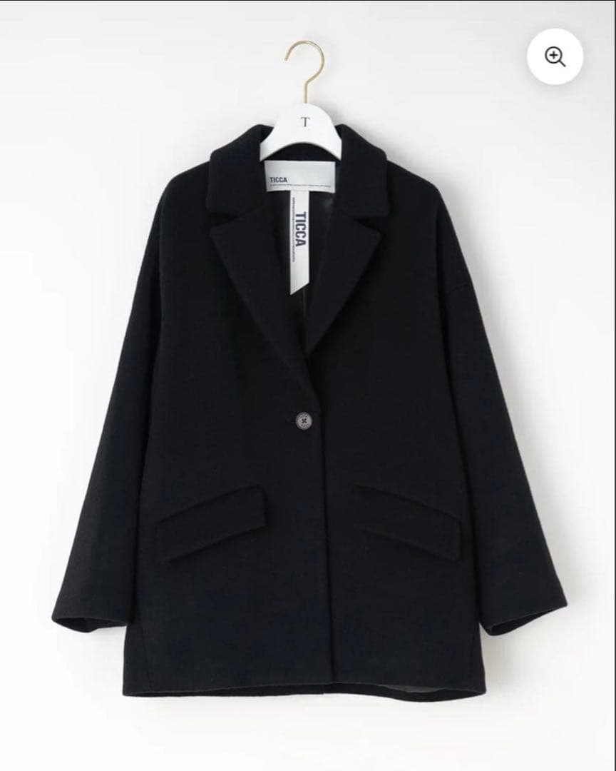 TICCA ジャケットコート　ブラック　完売製品ティッカ