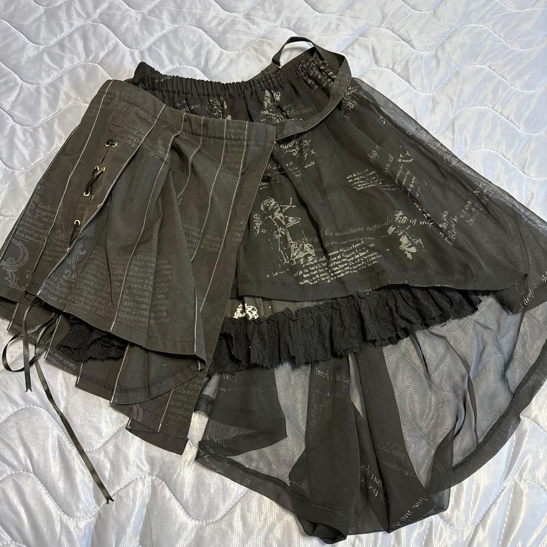 h.naoto ミニスカート　Tシャツセット　ゴスロリ