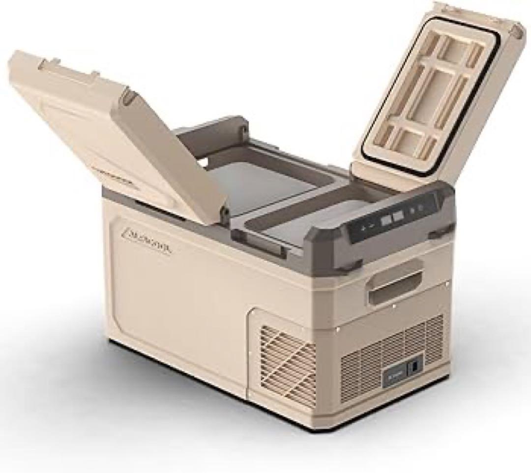 車載冷蔵庫 2室 24L 独立温度制御 2フタ開き ポータブル冷蔵庫 GES35