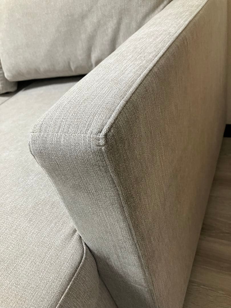 ニトリ 布張りカウチソファーベット(ノアーク2 GY)