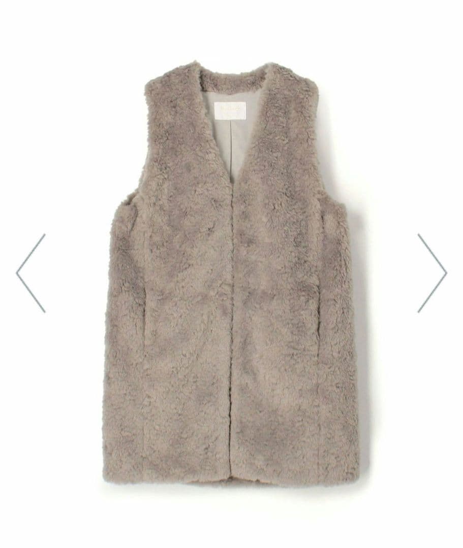 TOMORROWLAND　ランダムファーVネックロングジレ