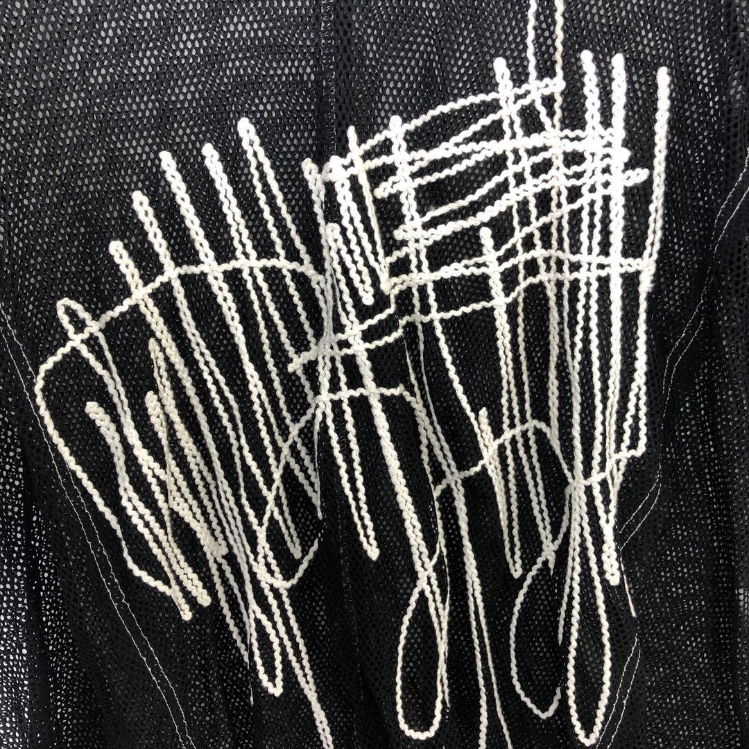 Eiko Kondo 日本製 アート風刺繍 メッシュ シースルー チュニック