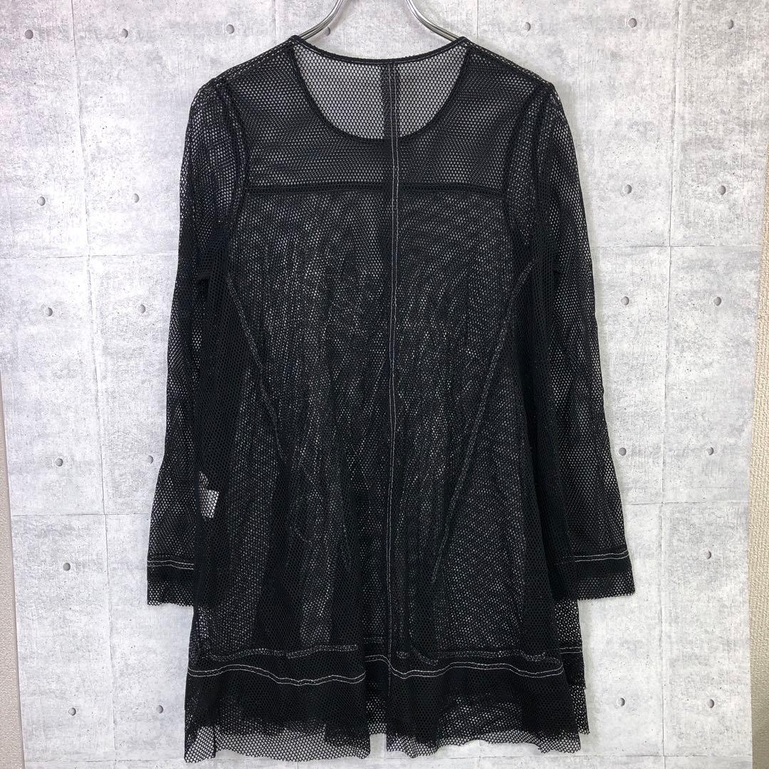 Eiko Kondo 日本製 アート風刺繍 メッシュ シースルー チュニック