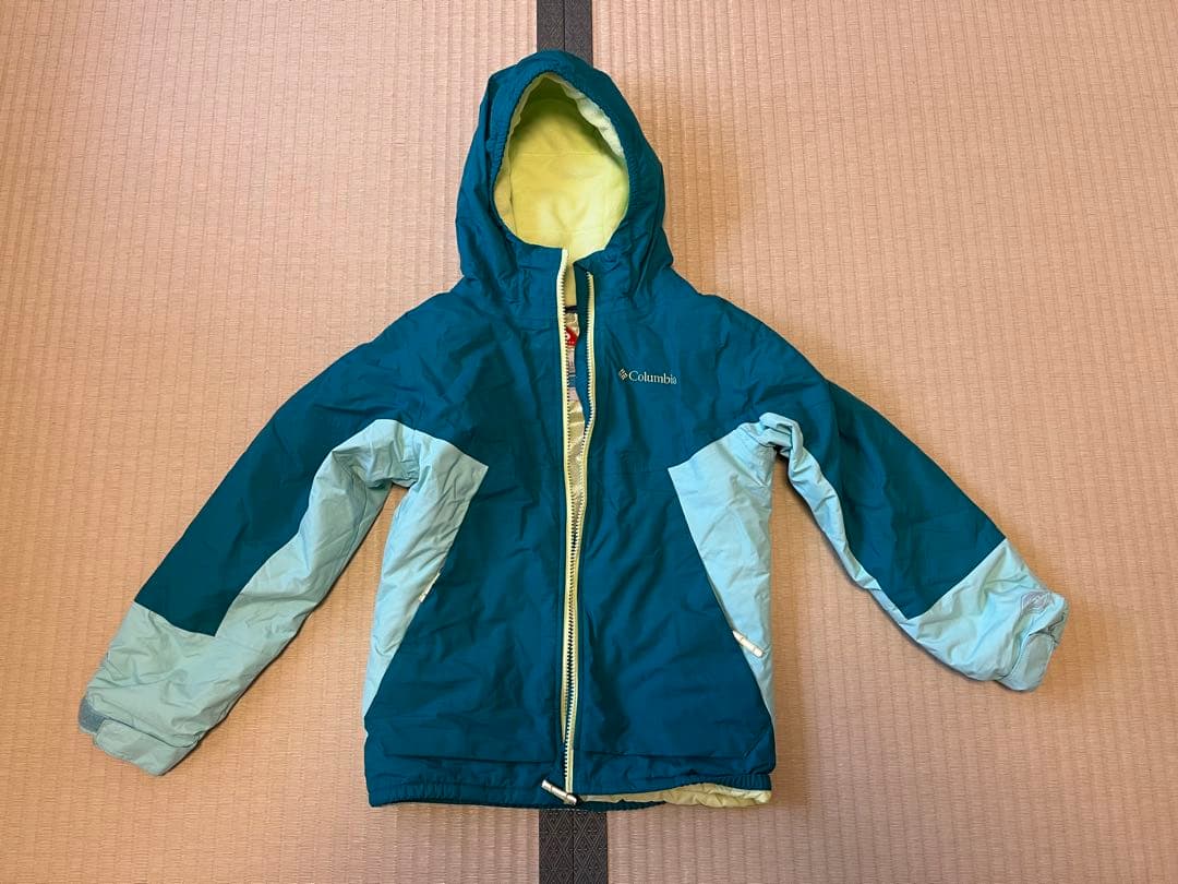 キッズ120cm スキーウェアセット（ジャケット、パンツ、ソックス）