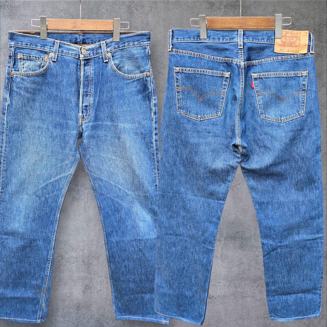 希少 Rのみ 00s USA製 Levi's 501 W34 濃紺 米国製