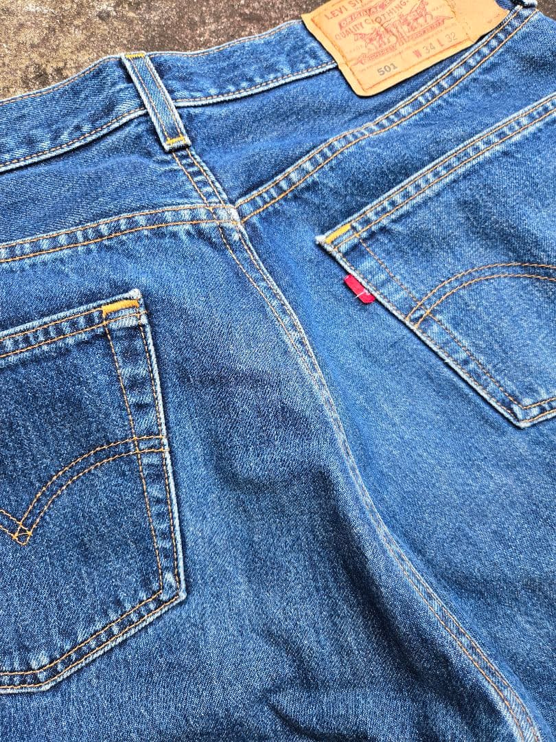 希少 Rのみ 00s USA製 Levi's 501 W34 濃紺 米国製