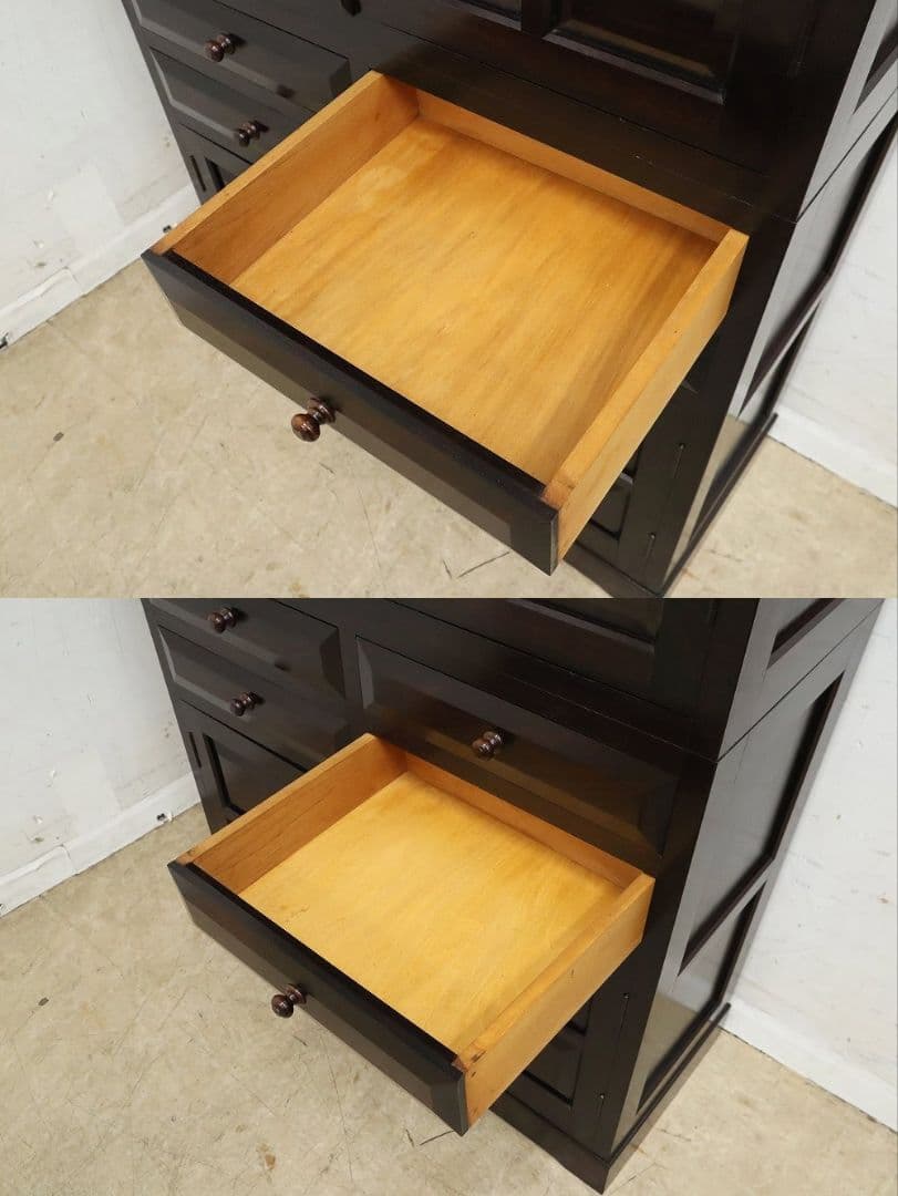 【松本民芸家具】高級ミズメザクラ【G-1型】食器棚・飾り棚・カップボード