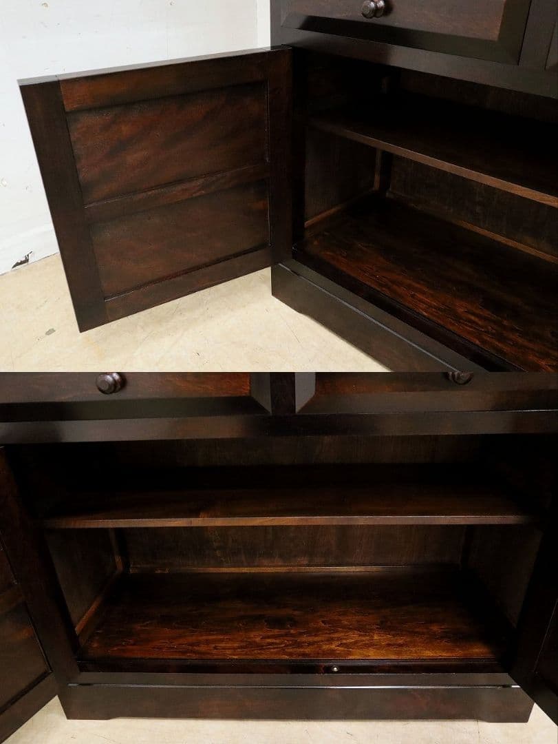 【松本民芸家具】高級ミズメザクラ【G-1型】食器棚・飾り棚・カップボード