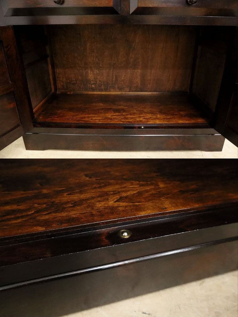 【松本民芸家具】高級ミズメザクラ【G-1型】食器棚・飾り棚・カップボード