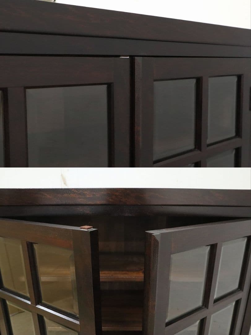 【松本民芸家具】高級ミズメザクラ【G-1型】食器棚・飾り棚・カップボード